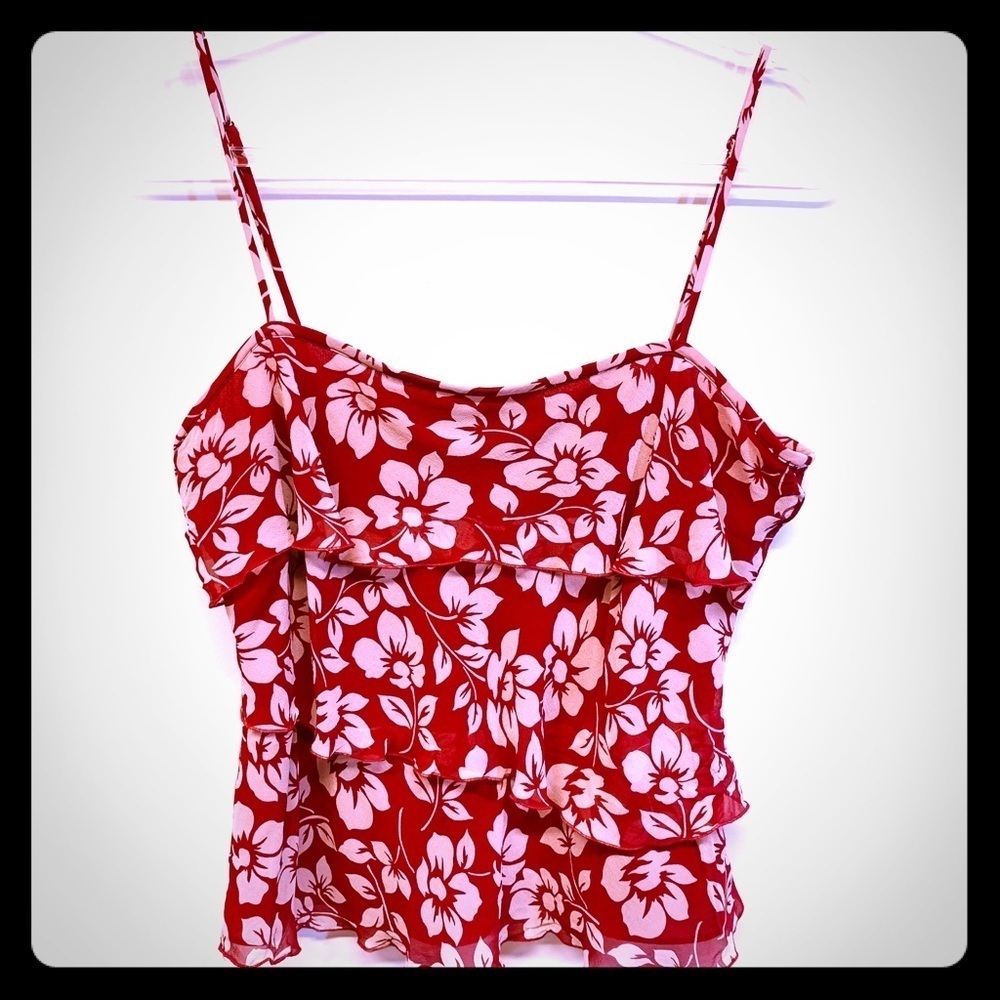 INC FLORAL BLOUSY TANK TOP - Picture 2 of 8